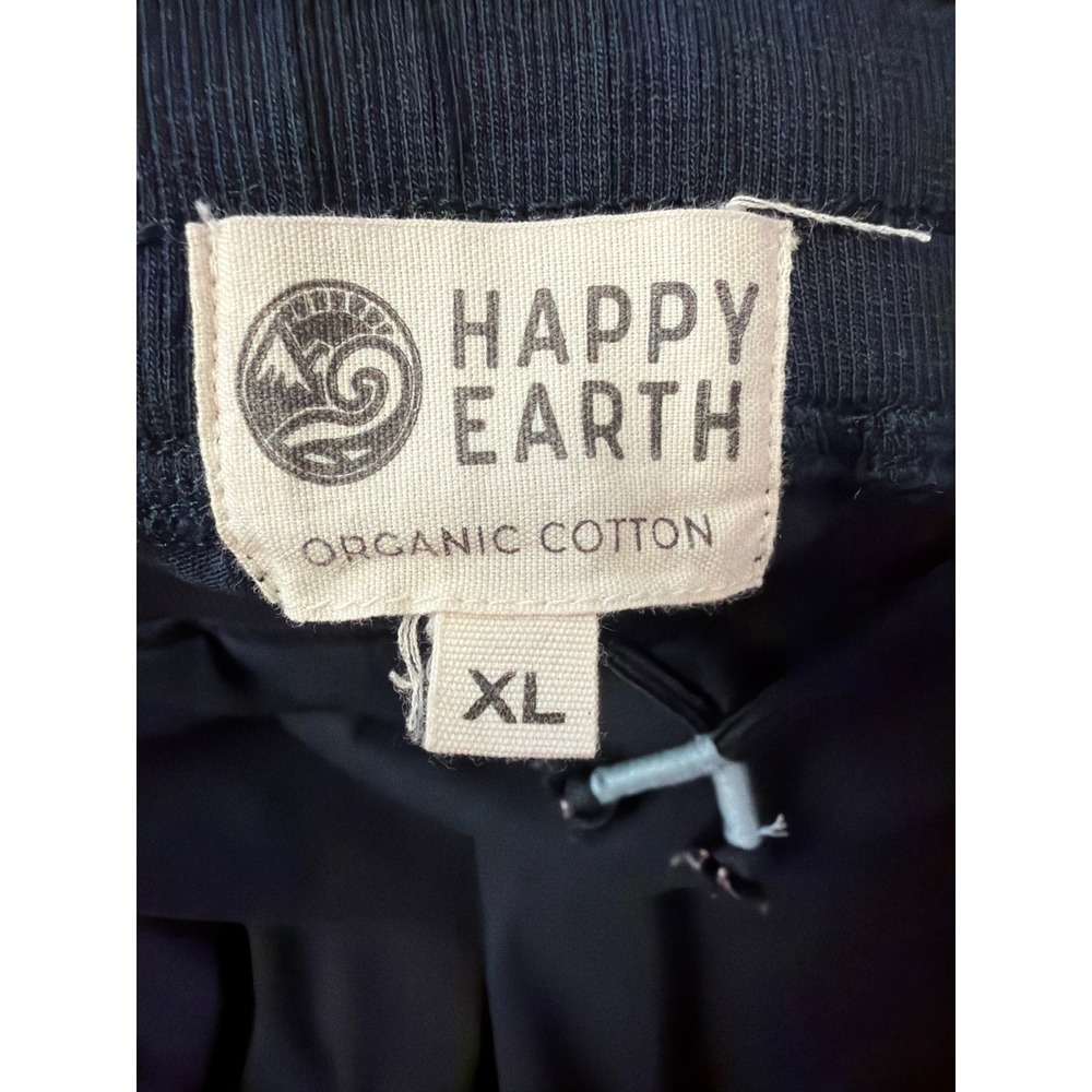 Happy Earth Lounge Pants Womens XL Black Excellent Organic Cotton Wide Leg - Picture 5 of 7